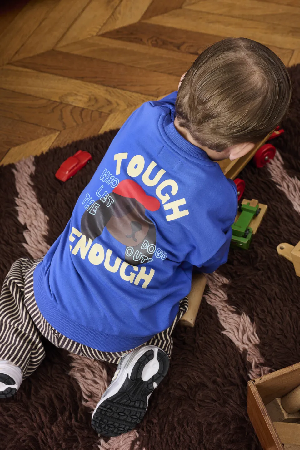 Z8 mini sweater Vinz met backprint blauw, foto 5