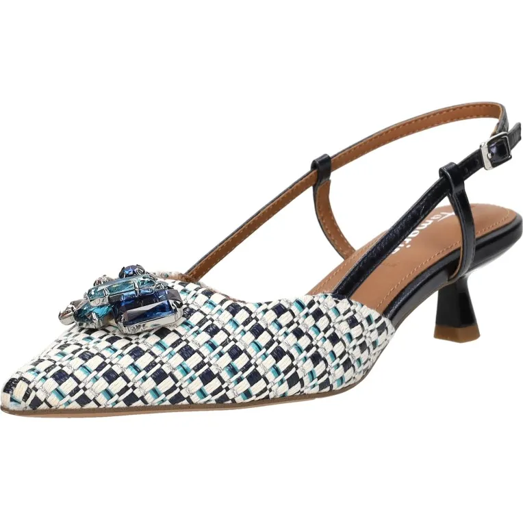 Tamaris slingbacks sandalen blauw, foto 2