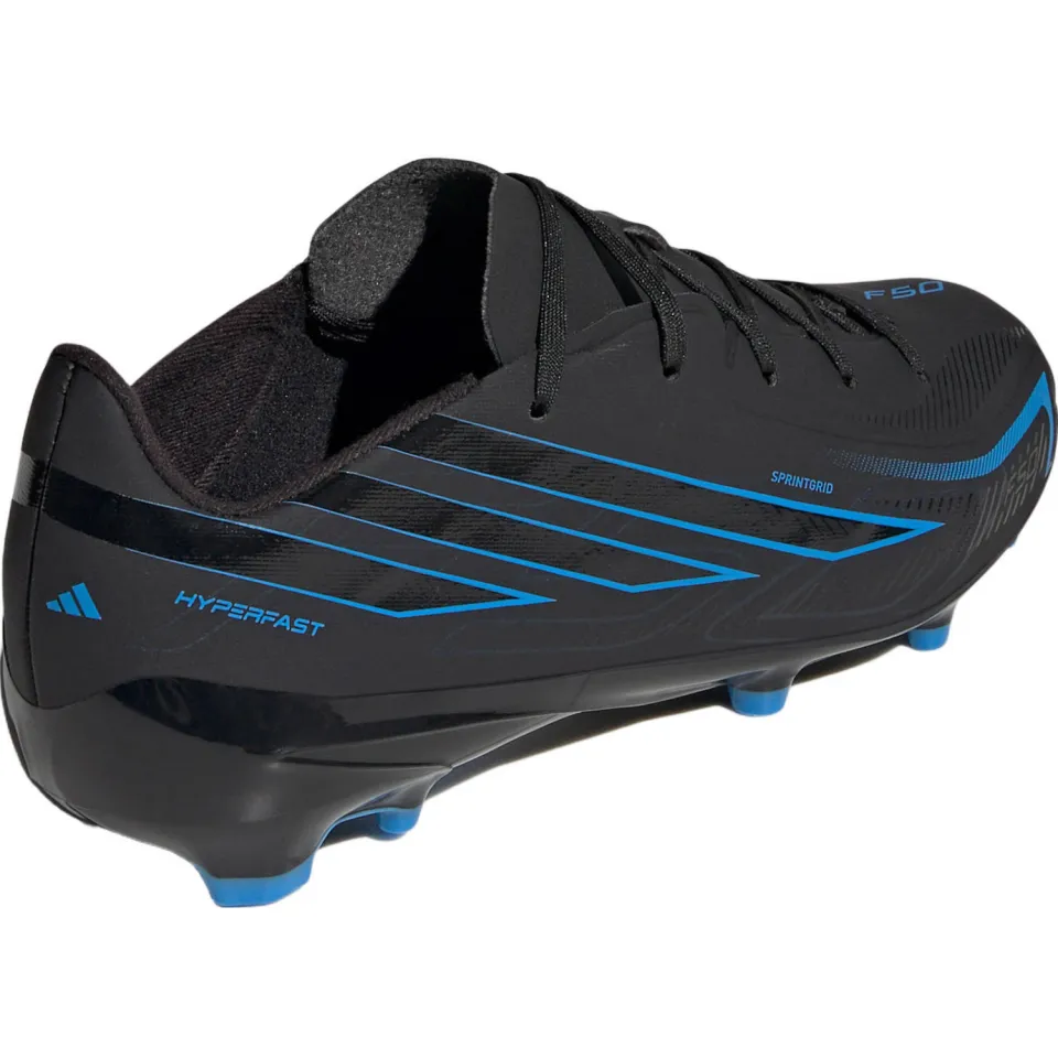 Adidas Performance F50 Hyperfast League junior voetbalschoenen - zwart/blauw, foto 4