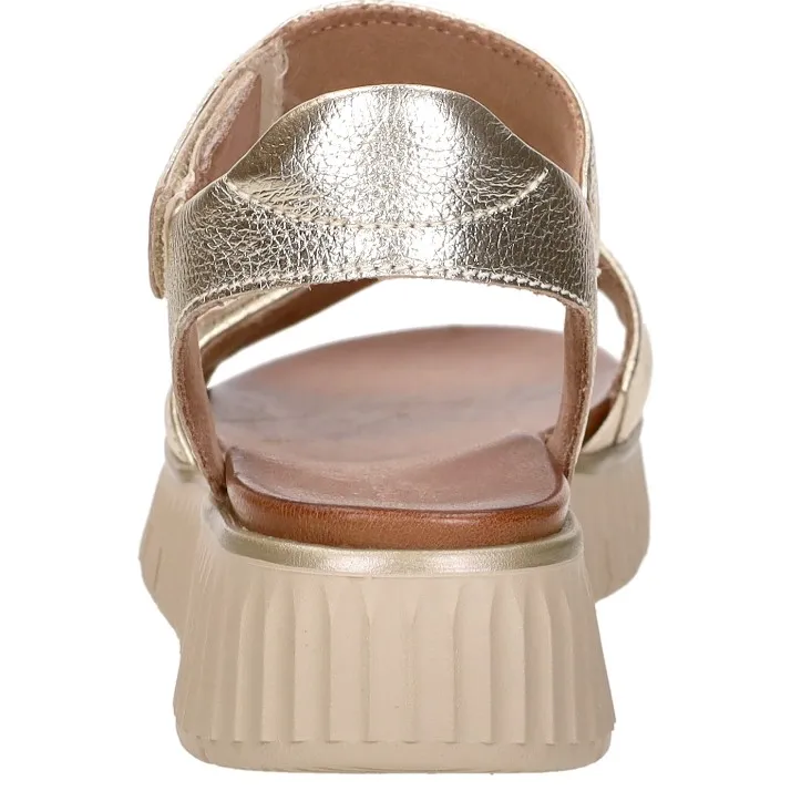 Tamaris Comfort platte sandalen goud, foto 4