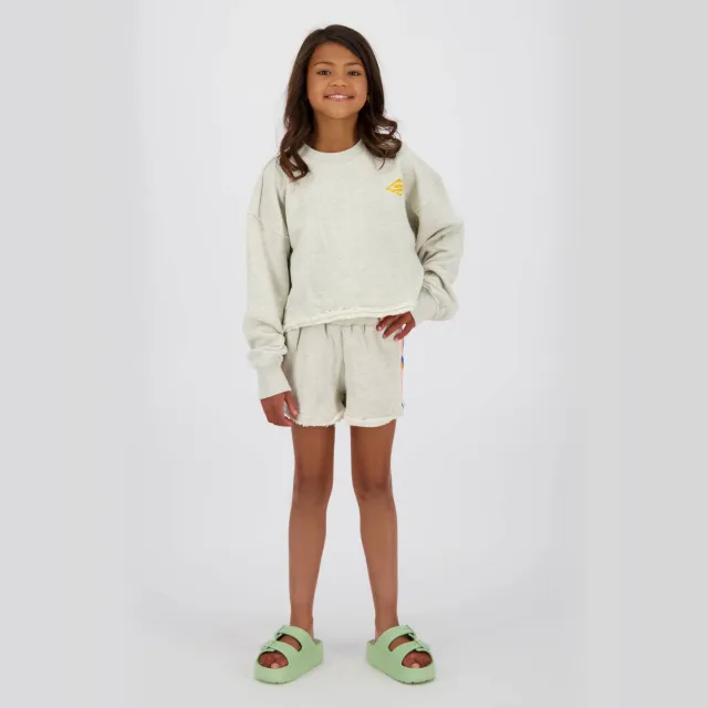 Vingino relaxed sweatshort lichtgrijs melange