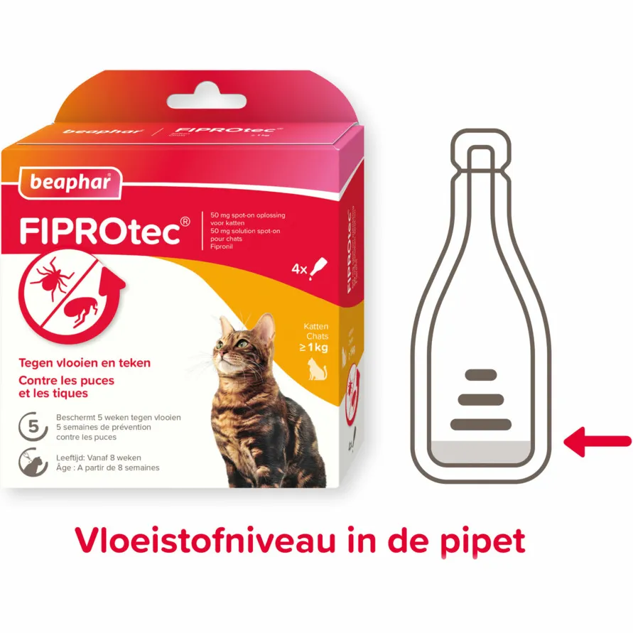 Beaphar Fiprotec anti vlooiendruppels kat vanaf 1 kg, foto 2