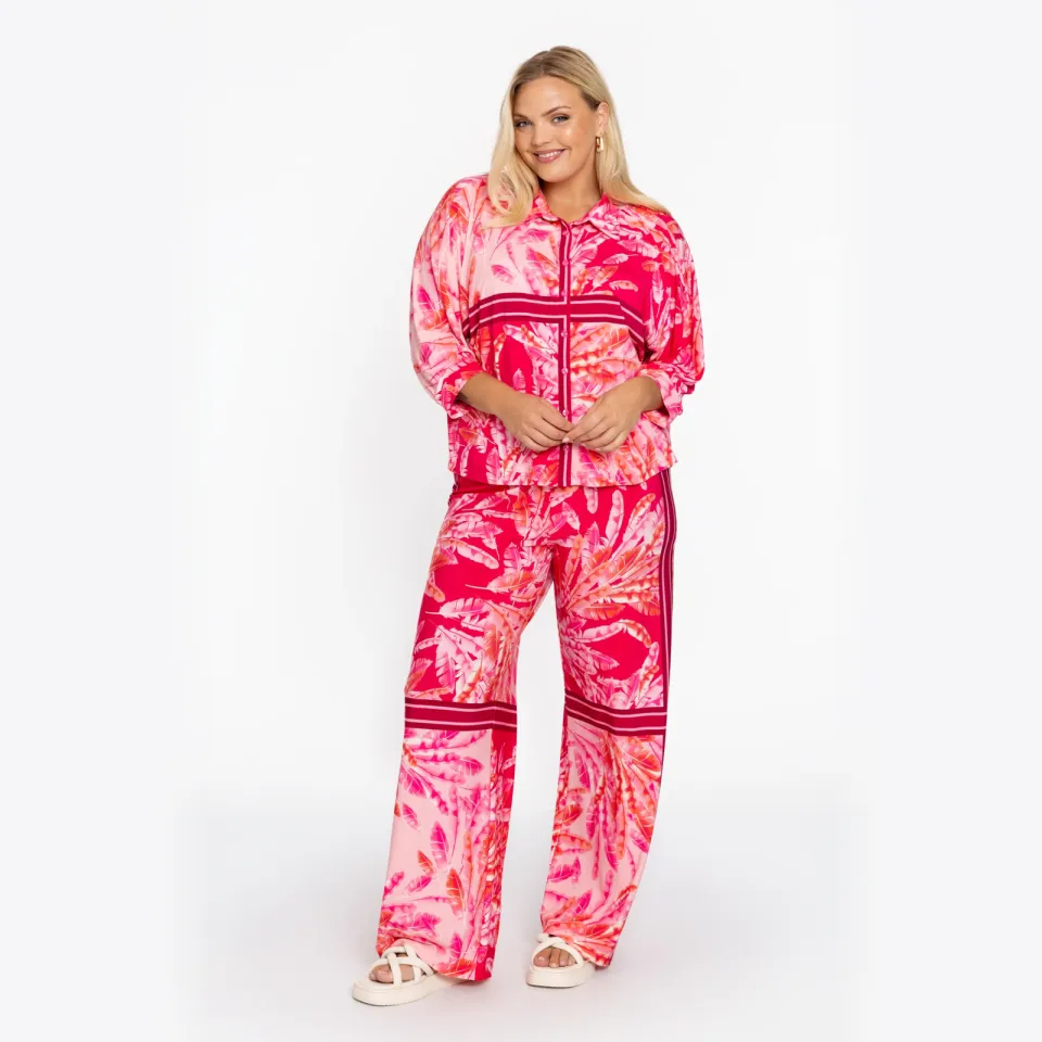 Yoek Scarf blouse roze, foto 2