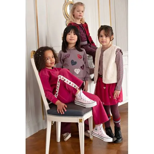 Jubel Daily Princess wide leg joggingbroek roze/wit, foto 4