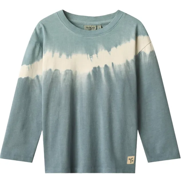 Wheat longsleeve blauw/beige, foto 2