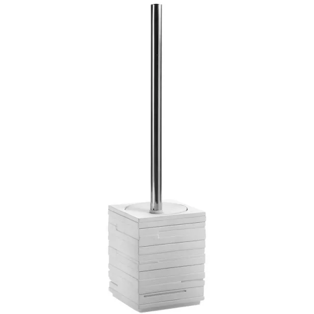 Sapho Toiletborstelhouder Sapho Quadrotto Vrijstaand 38x9.5 cm Polyresin Wit Wit Chroom