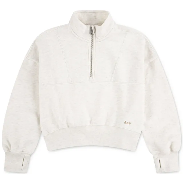 Abercrombie & Fitch fleecetrui ecru, foto 2