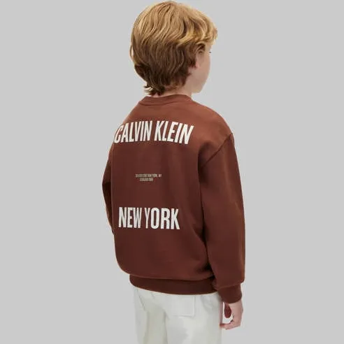 Calvin Klein sweater met backprint - bruin, foto 4