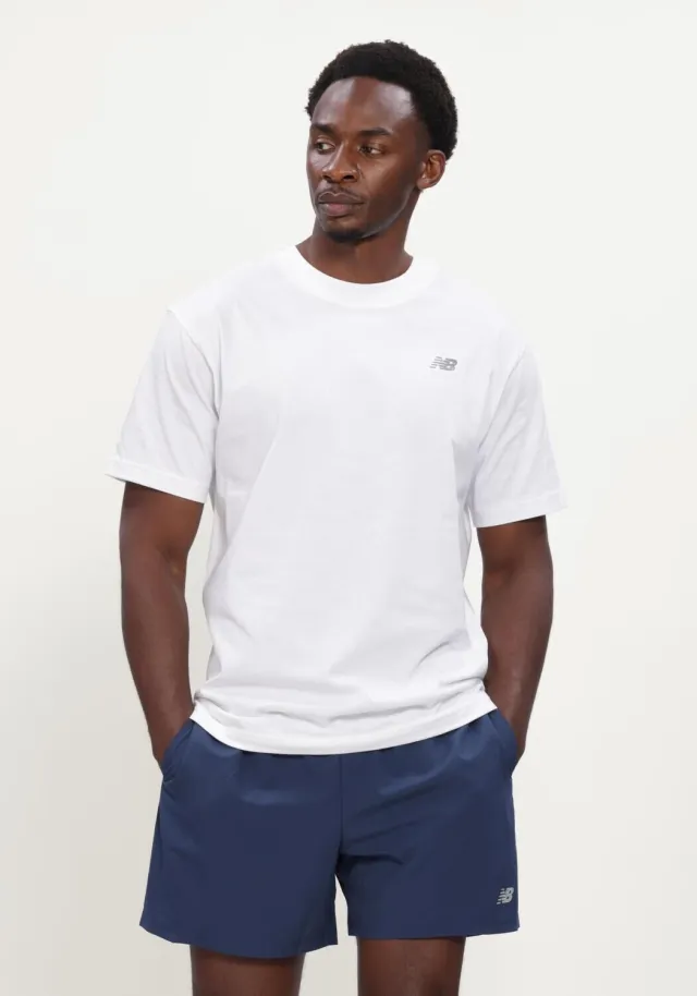 New Balance Heren Polo's & T-shirts Se Ctn Ss - Wit