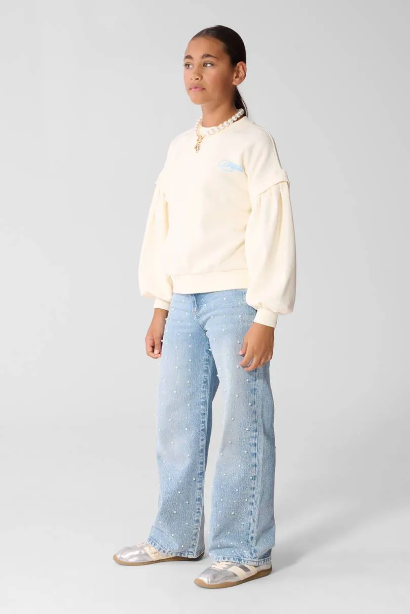 Shoeby sweater met tekst - ecru