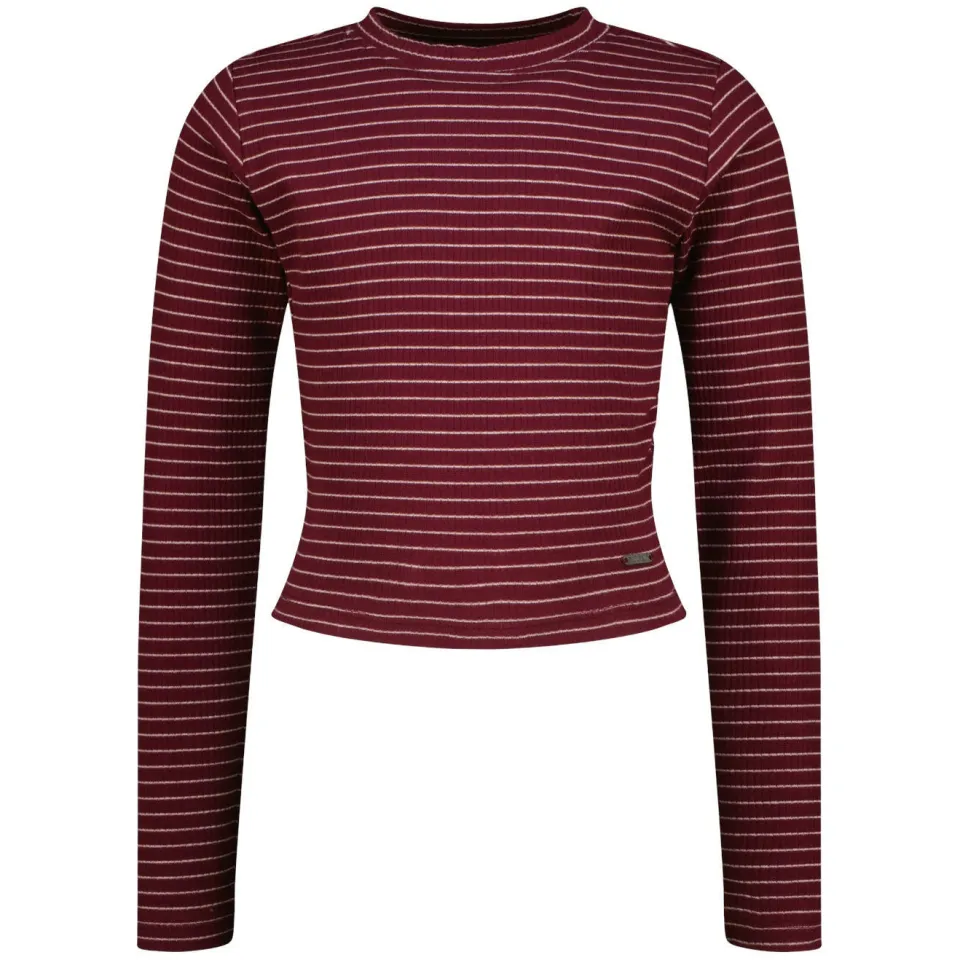 Raizzed Tera gestreepte longsleeve donkerrood, foto 2
