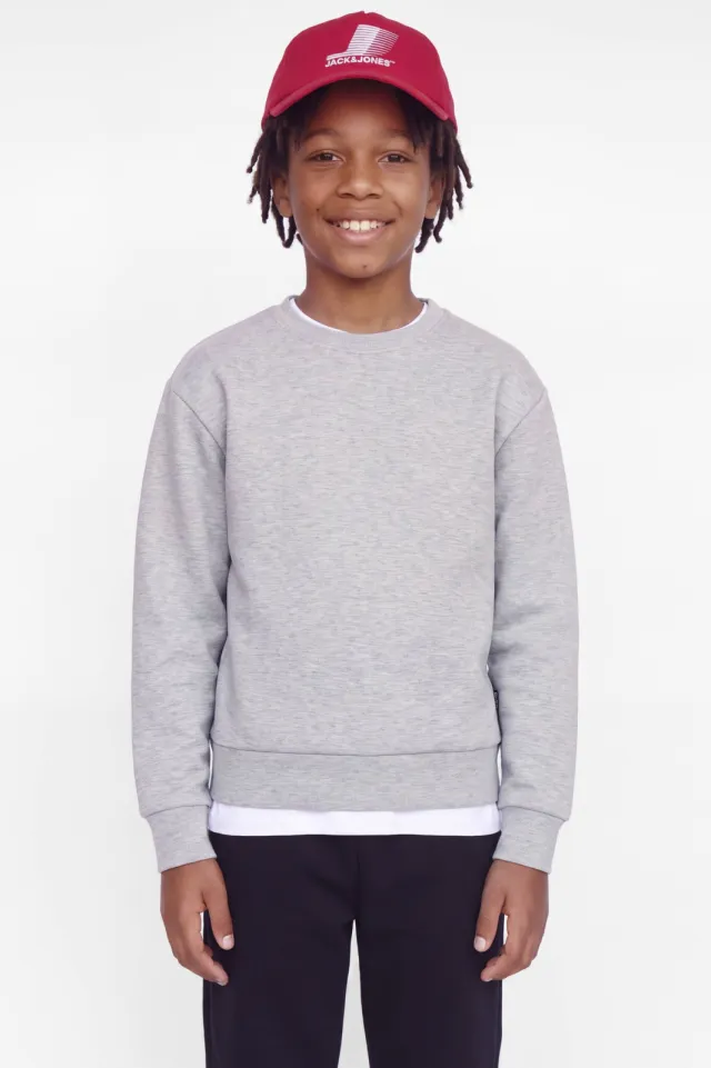 Jack & Jones JUNIOR scuba sweater - grijs melange