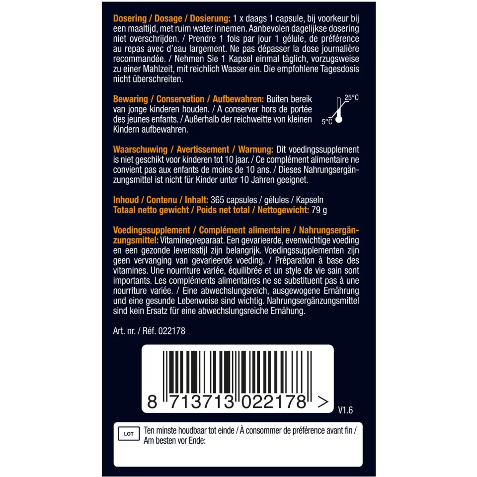 Lucovitaal Vitamine D3 25 mcg capsules, foto 2