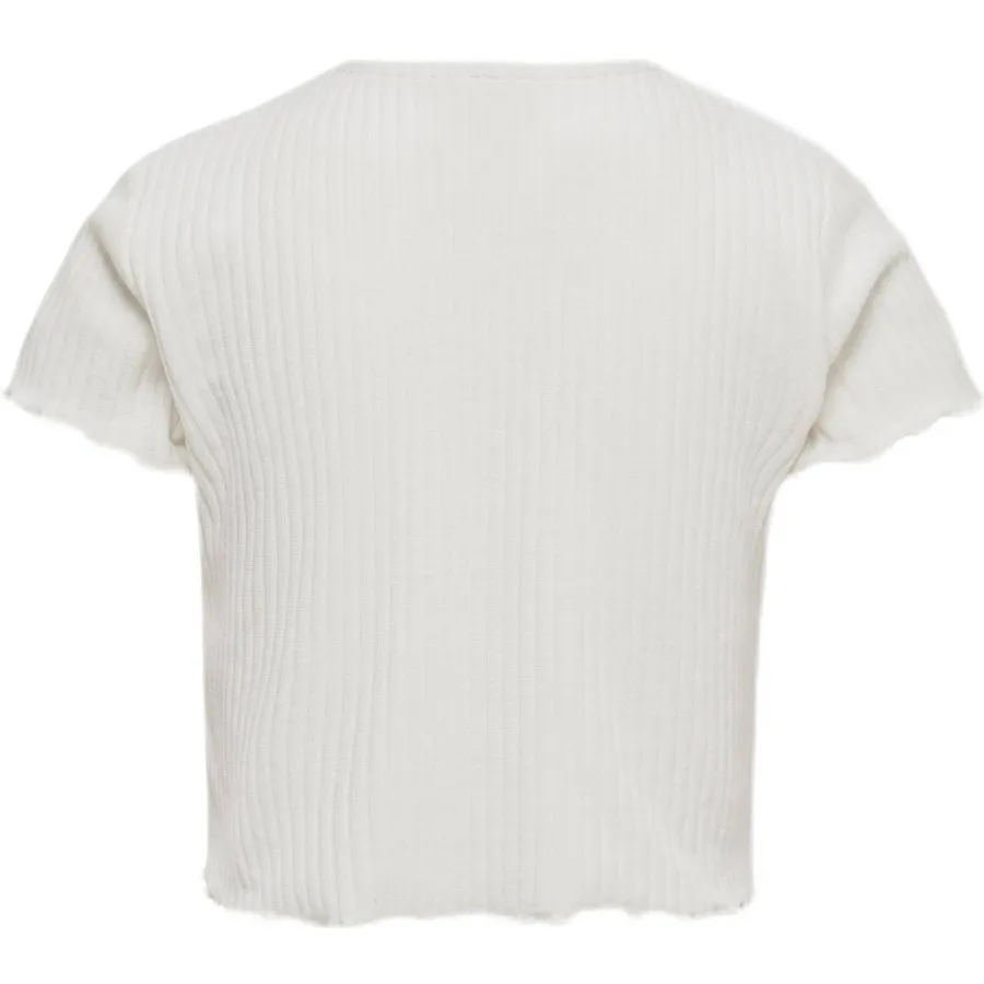 Only KONNELLA ruches T-shirt wit, foto 3