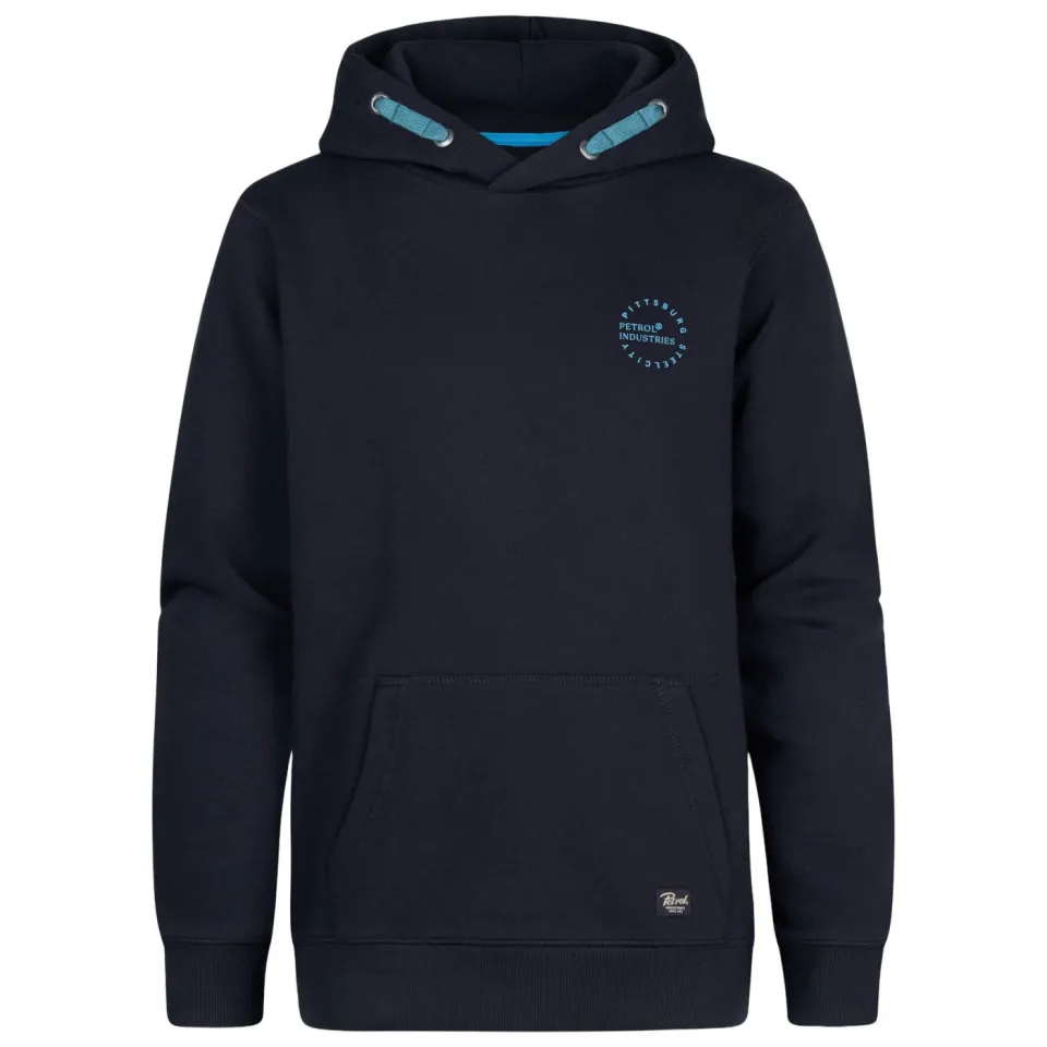 Petrol Industries rechtvallende hoodie met logo - donkerblauw, foto 2