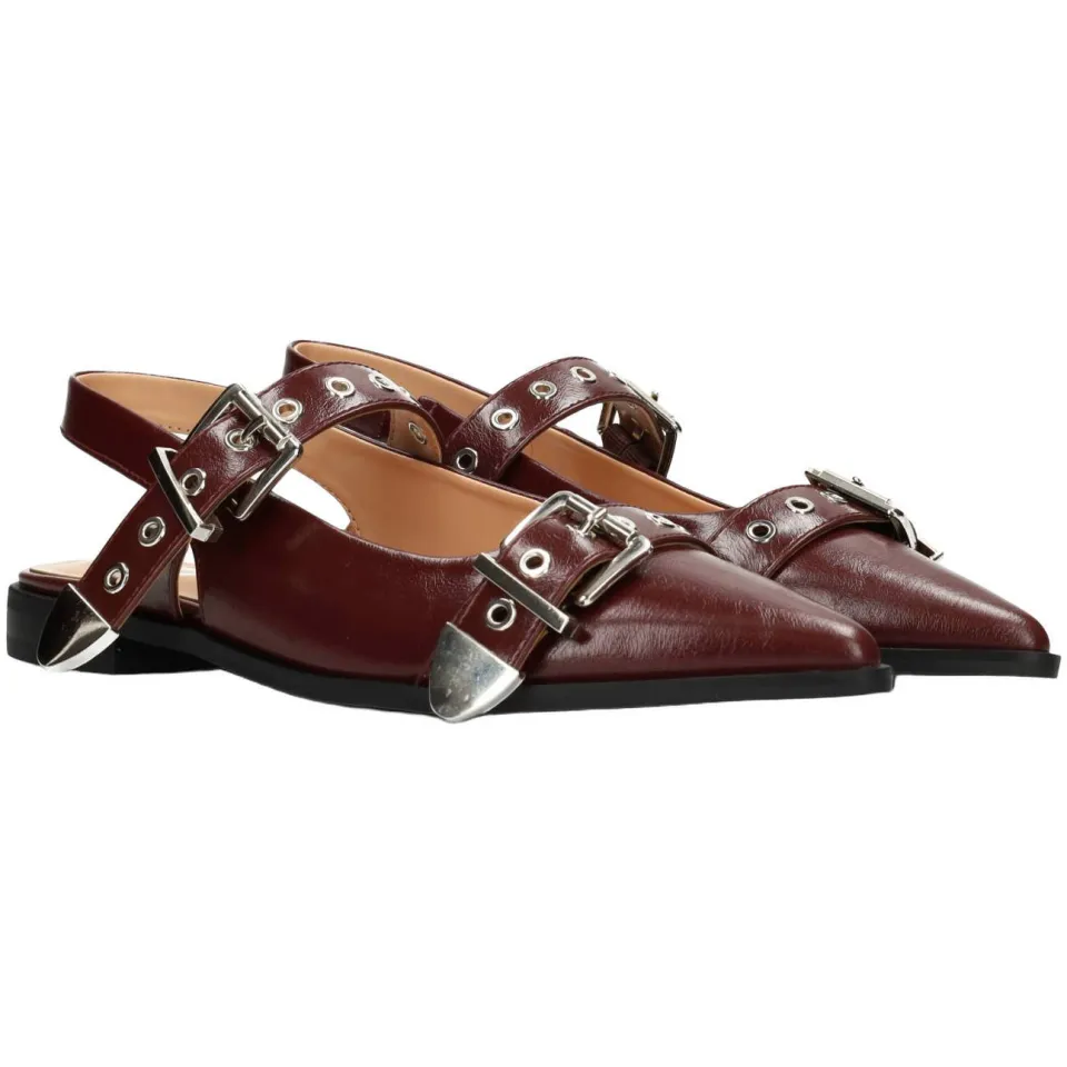 POSH by Poelman Julie lak slingback loafers bordeaux, foto 3