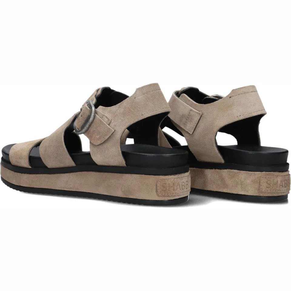 Shabbies Amsterdam Maro Bold sandalen taupe, foto 4