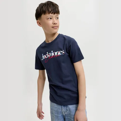 Jack & Jones T-shirt met logoprint donkerblauw, foto 3