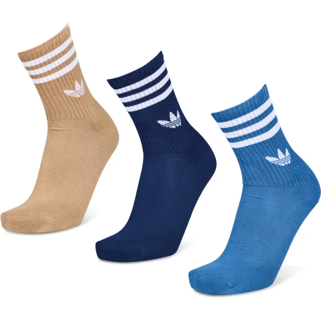 Adidas Mid Cut Crew sokken set van 3 White