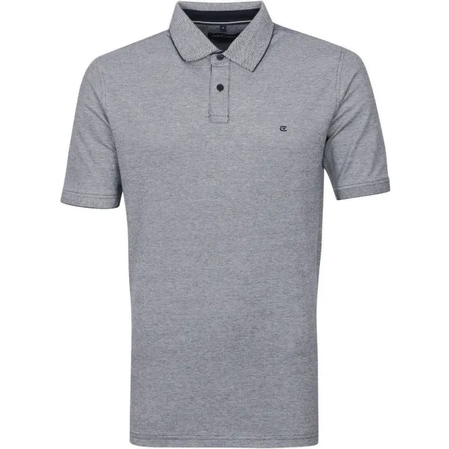Casa Moda T-shirt Casamoda Polo Stretch Melange Donkerblauw