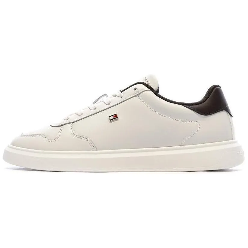 Tommy Hilfiger leren sneakers - ecru/bruin, foto 2