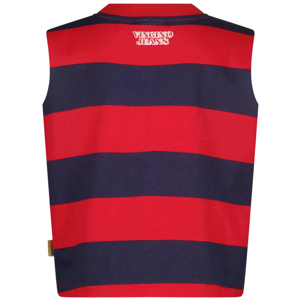 Vingino gestreepte T-shirt rood, foto 3
