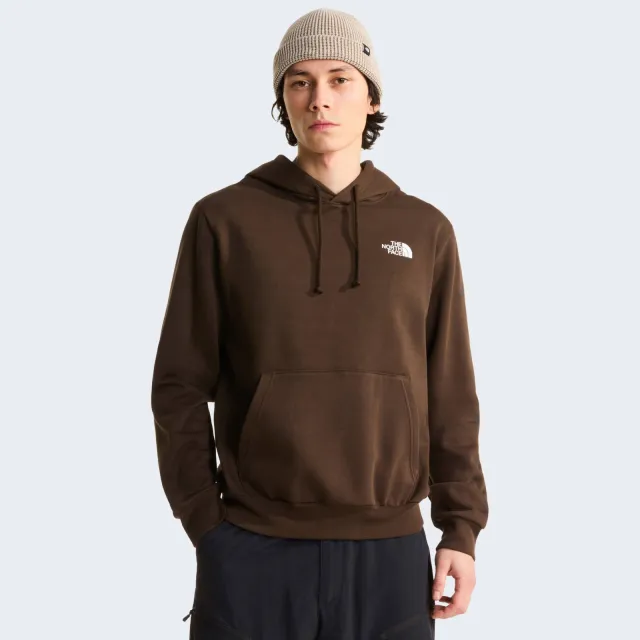 The North Face hoodie met backprint - donkerbruin