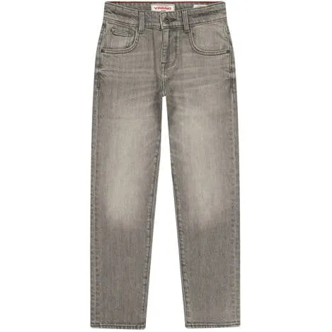 Vingino straight leg jeans grey denim Grijs Jongens Katoen Effen Grey Vintage