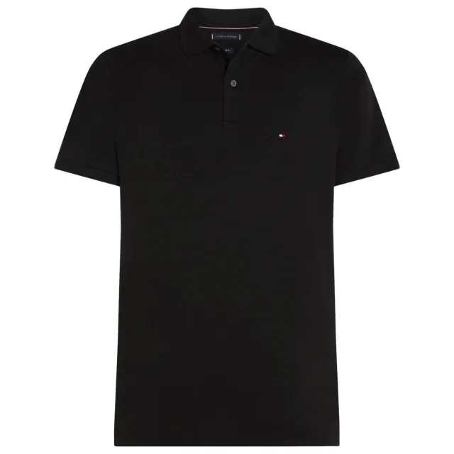Tommy Hilfiger regular polo zwart