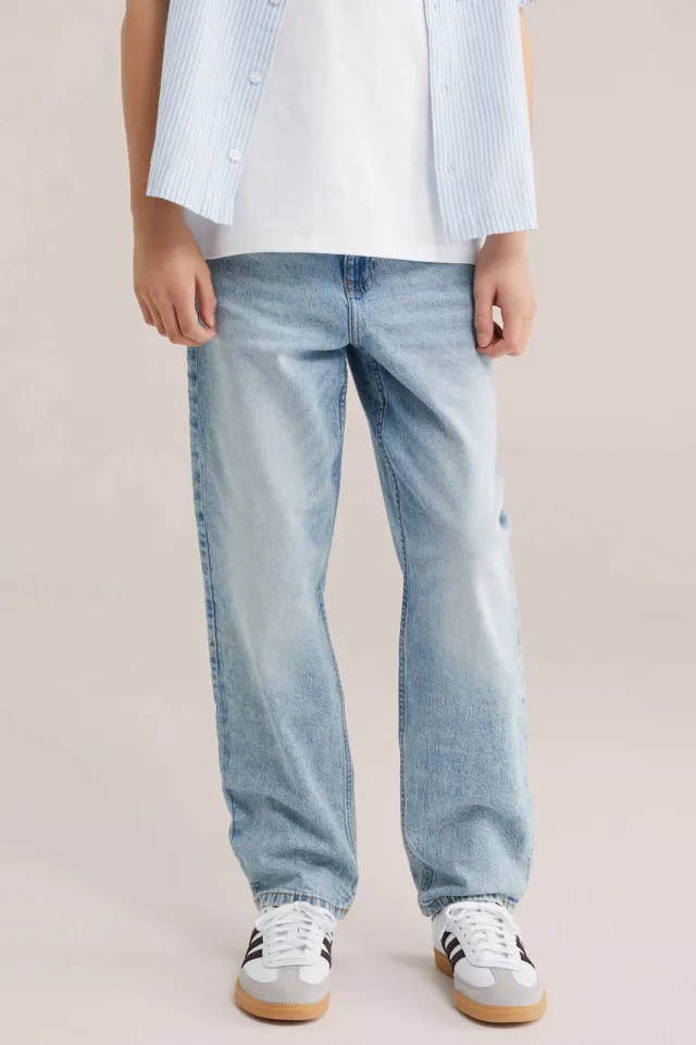 WE Fashion Blue Ridge loose fit jeans light blue denim, foto 3