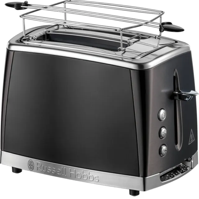Russell Hobbs Matte Black 2 Slice Broodrooster 26150-56 Zwart