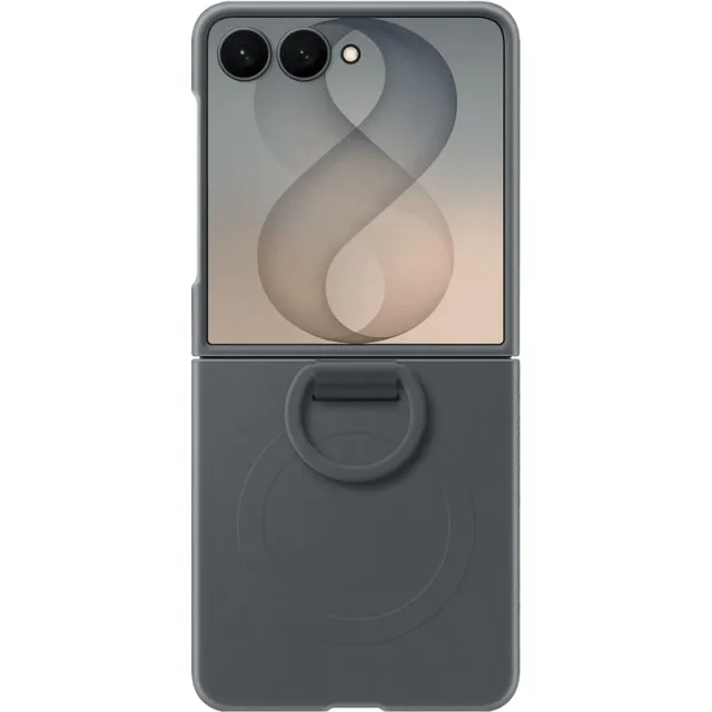 Samsung Galaxy Z Flip 8 Siliconen Back Cover met Magneet Zwart Graphite