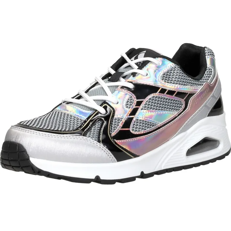 Skechers Uno Gen1 Platinum Flash lage sneaker zilver, foto 3