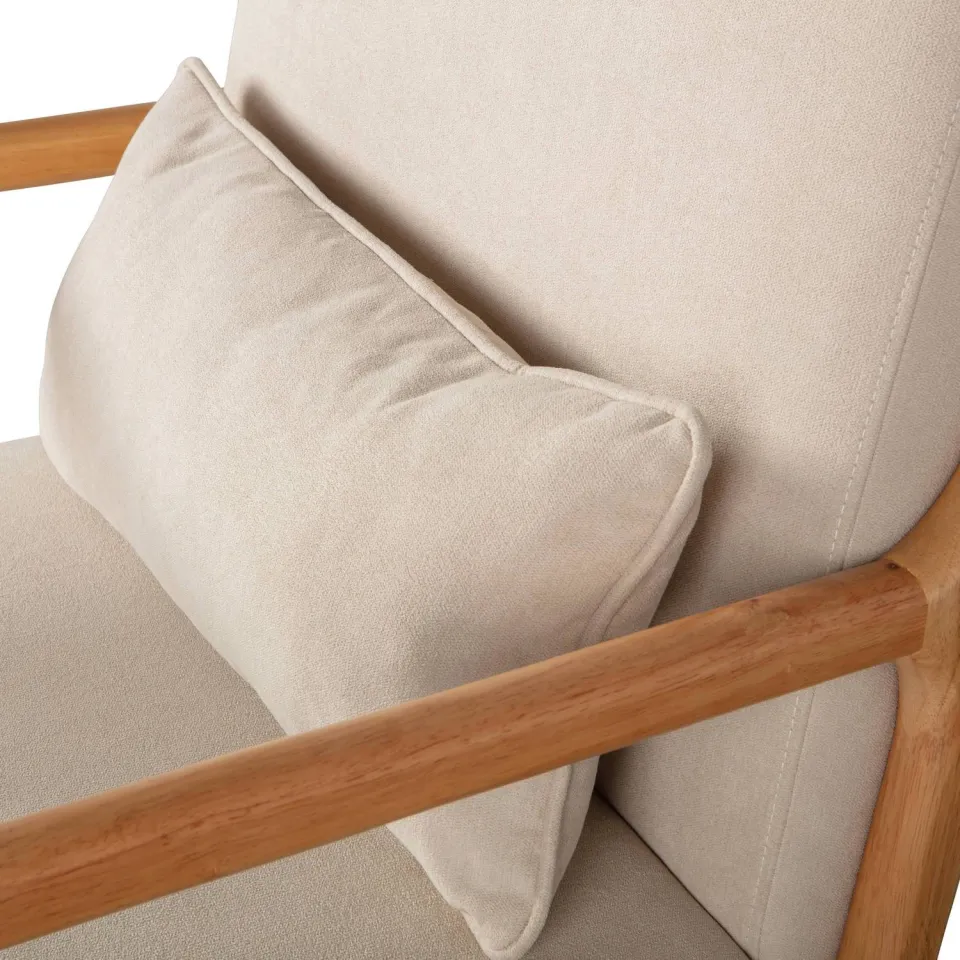 WOOOD Mark Fauteuil - Chenille - Bruin - 75x67x82, foto 6