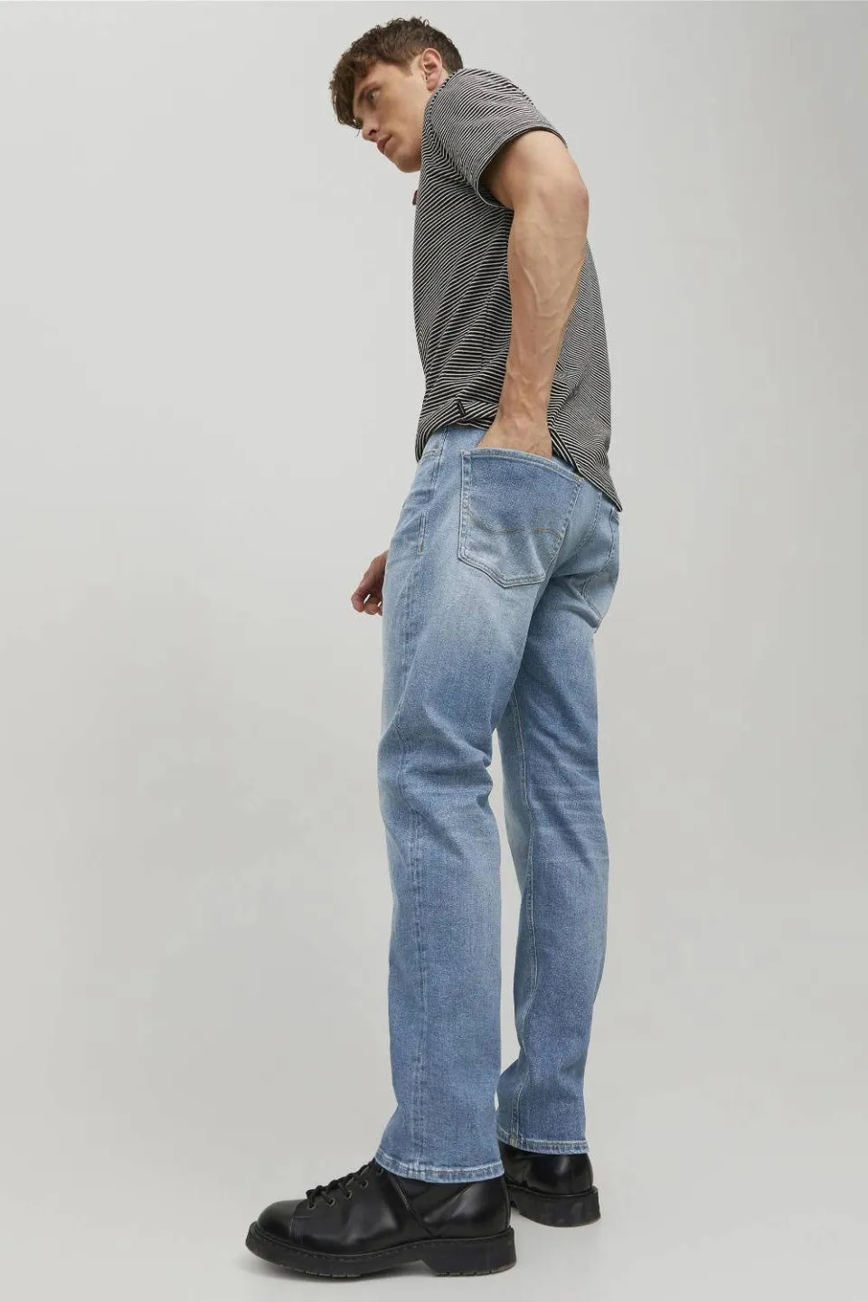 Jack & Jones JEANS INTELLIGENCE tapered jeans - blue denim, foto 3