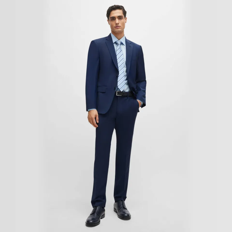 Boss slim fit overhemd H-HANK light/pastel blue, foto 4