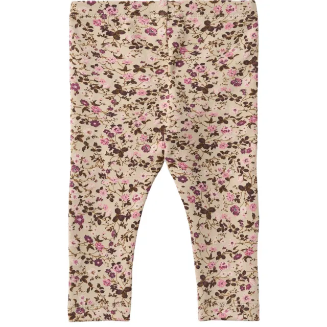 Wheat slim fit gebloemde legging beige/roze/paars