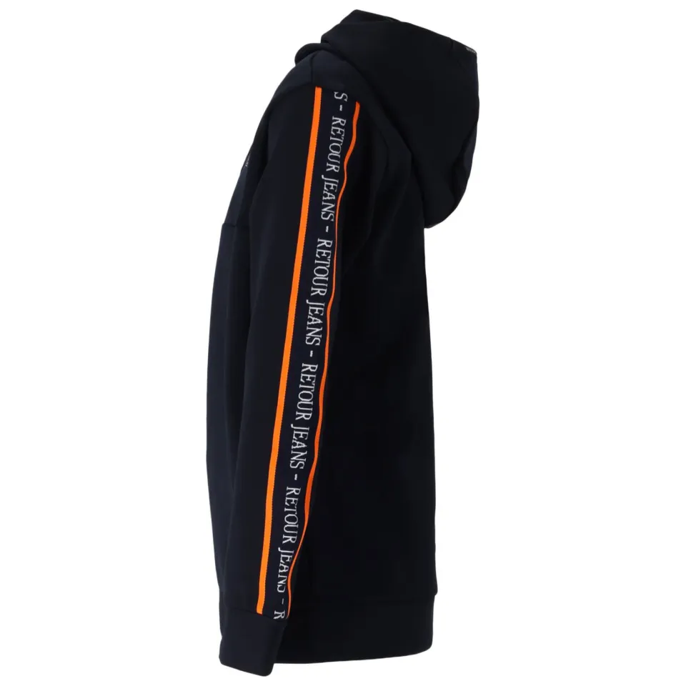 Retour Jeans rechtvallende hoodie met tekst - donkerblauw, foto 2