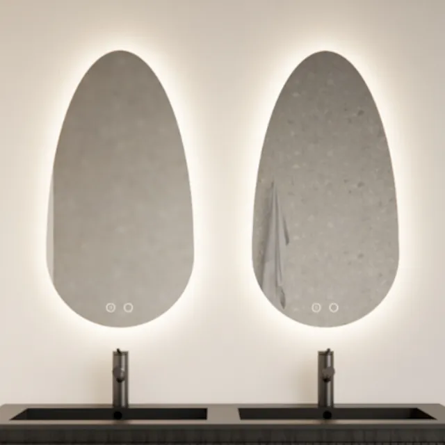 Gliss Design Badkamerspiegel Gliss Triton LED Verlichting Met Spiegelverwarming 110x60 cm