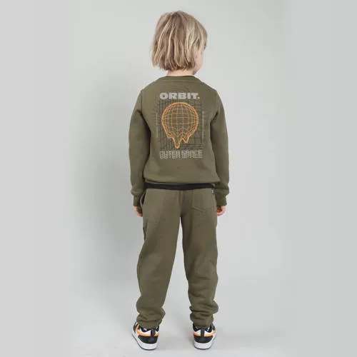 TYGO & vito regular fit joggingbroek met print olijfgroen, foto 3