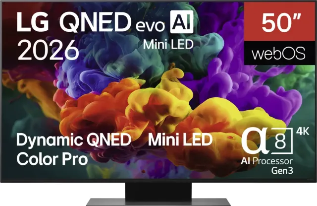 LG 50QNED87B6A televisie zwart