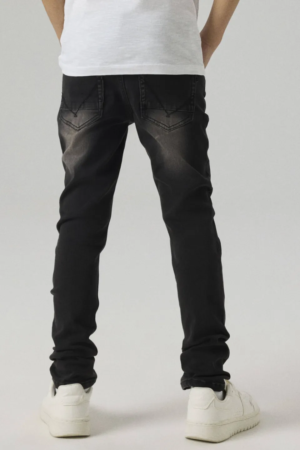 NAME IT slim fit jeans NKMTHEO zwart, foto 5