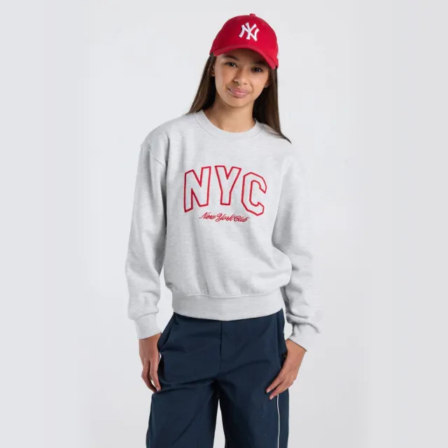 America Today sweater met tekstprint - grijs