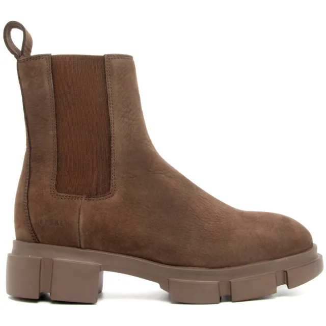 Platte laarzen D.Co Copenhagen CPH570 WOMAN NABUC CHELSEA BOOT bruin