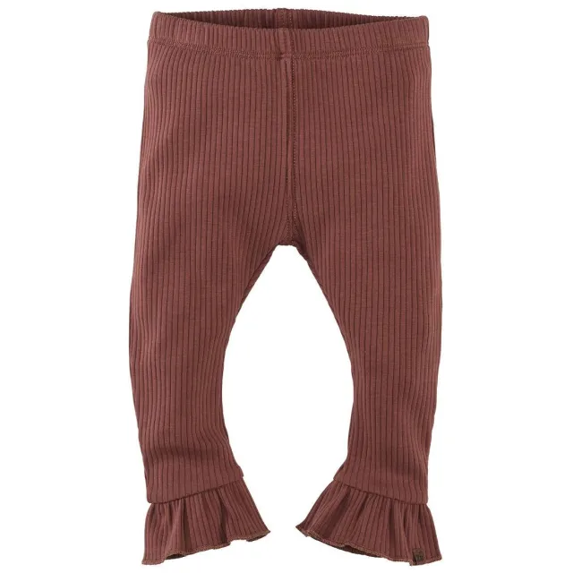 Z8 Millie newborn legging met ruches bruin, foto 2