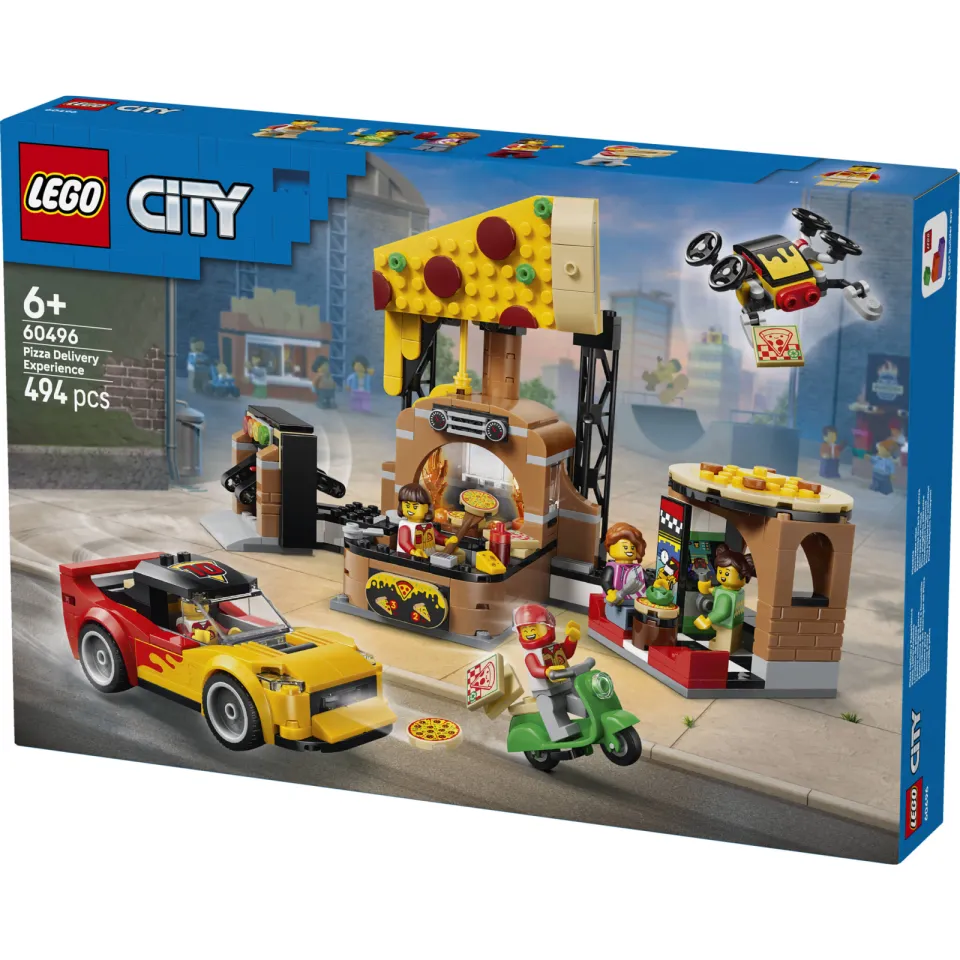 Lego City Pizzacentrale met voertuigen 60496, foto 5