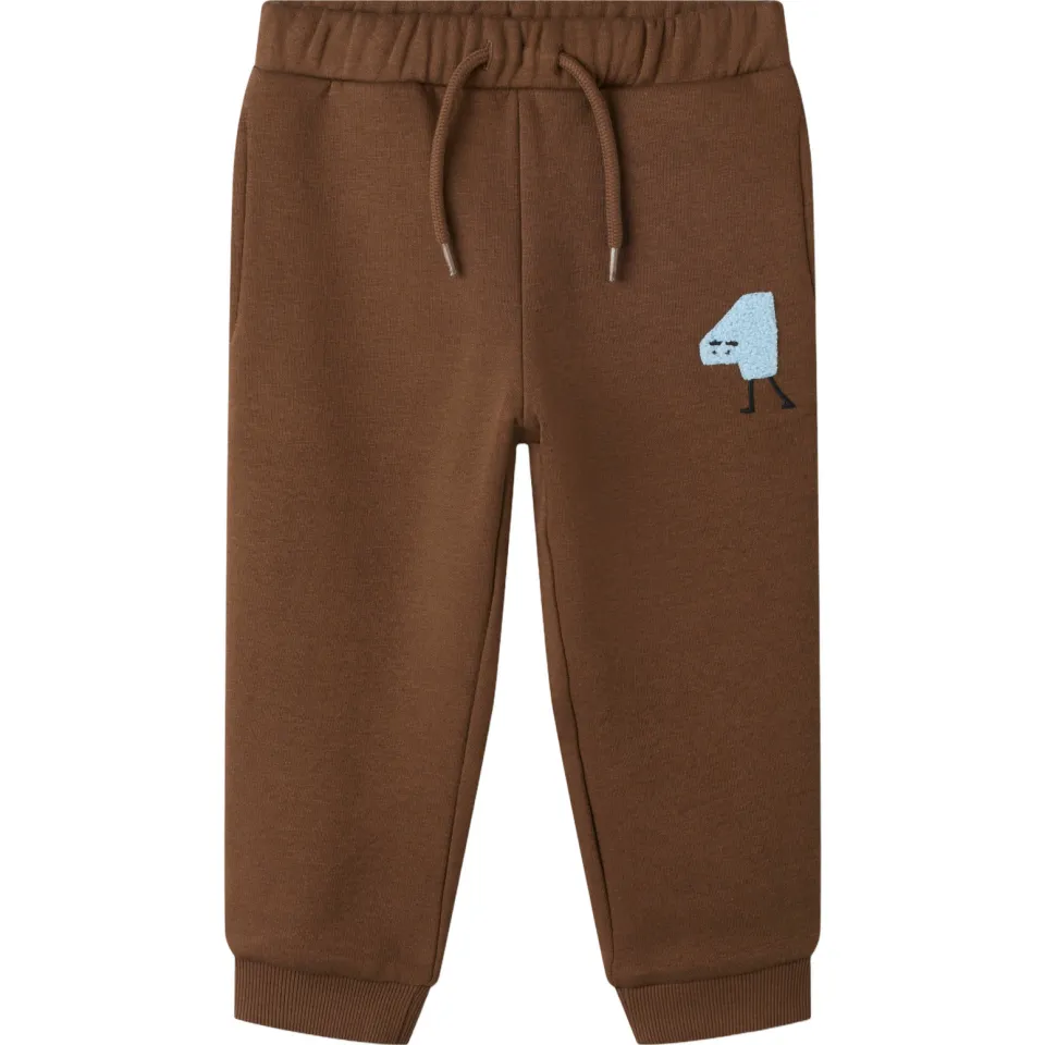 NAME IT joggingbroek met print bruin, foto 2