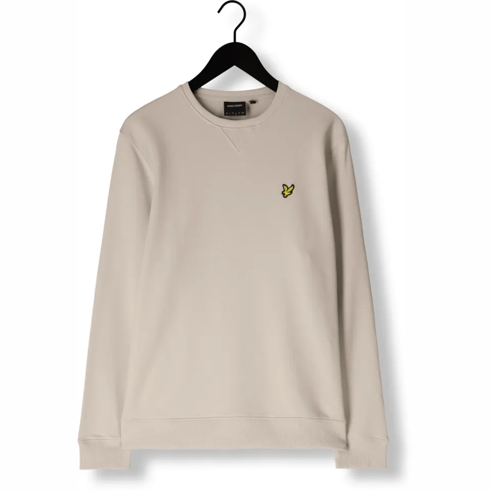 Lyle & Scott Heren Truien & Vesten Crew Neck Sweatshirt - Beige, foto 2