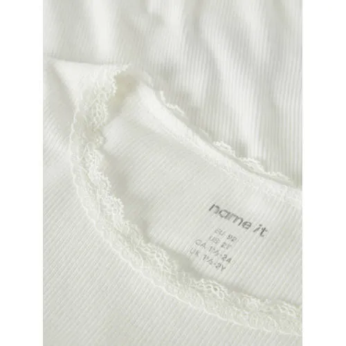 NAME IT MINI ribgebreide longsleeve wit, foto 3