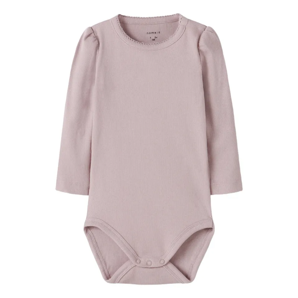 NAME IT BABY gebreide romper met hartjes - set van 2 beige/roze, foto 2